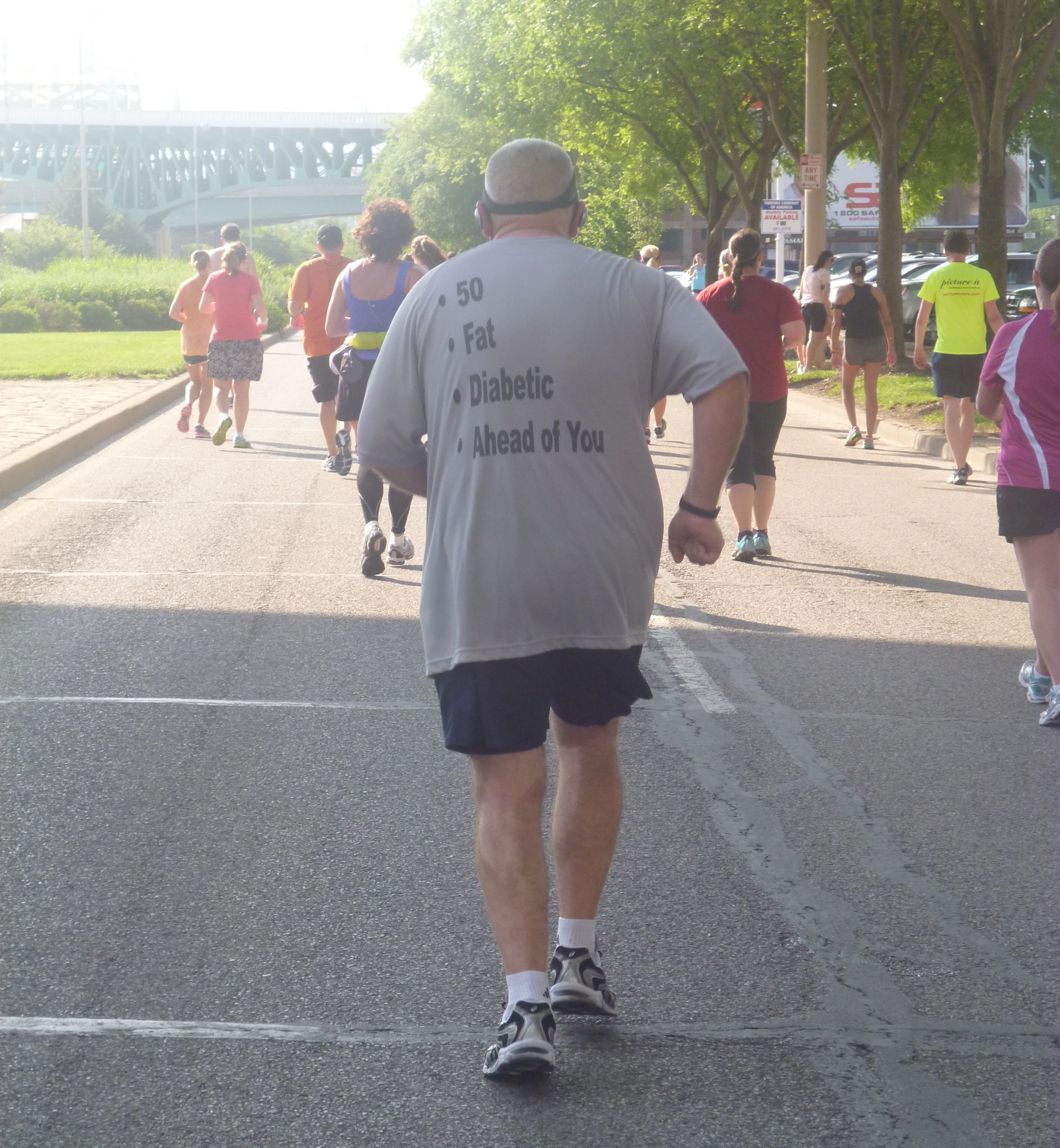 50 fat diabetic ahead of you t shirt